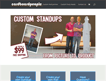 Tablet Screenshot of cardboardpeople.com